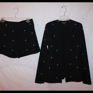 Black blazer and shirt set